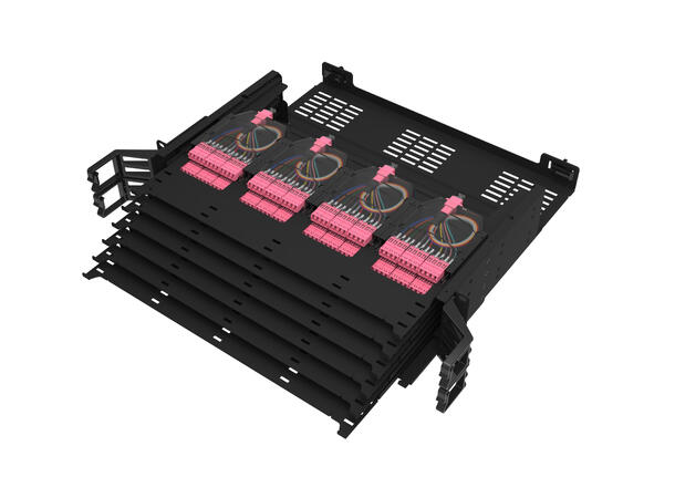 Panel UltraSlim 2U, 24xMPO/MTP Kassett For inntil 288 fiber 