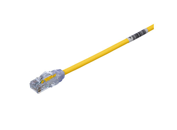 Patch kat6a UTP HF Gul 2m, AWG28 Panduit Miniatyrpatch 