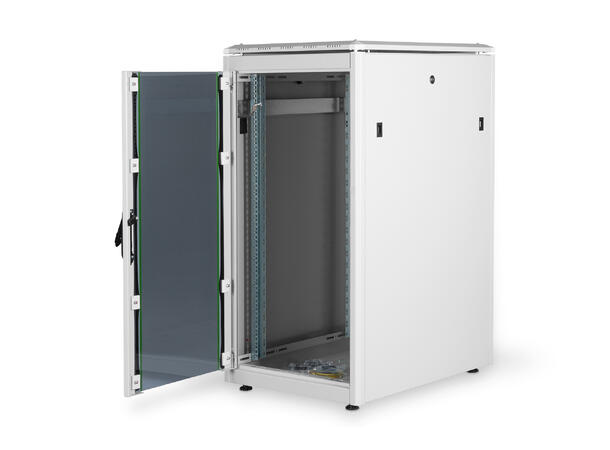 22U Gulvskap,Unique 1164x600x800mm Digitus, grå, 1200kg 