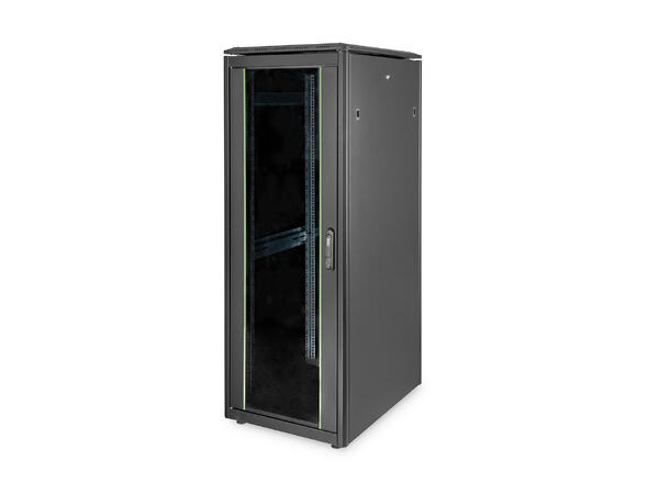 32U Gulvskap,Unique 1609x600x800mm Digitus, sort, 800kg 