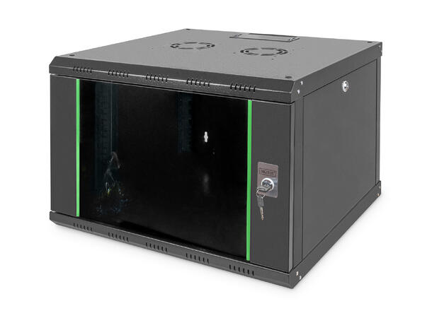 7U Veggskap Unique 420x600x600mm Digitus, Sort, 100kg 