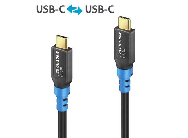 FlexInstall USB-C til USB-C kabel 1,5m PureLink 