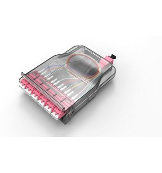 MPO Kassette SlimLine OM4 male 12xLC Pol. U, 1xMPO konnektor