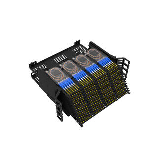 Panel UltraSlim 4U, 48xMPO/MTP Kassett For inntil 576 fiber