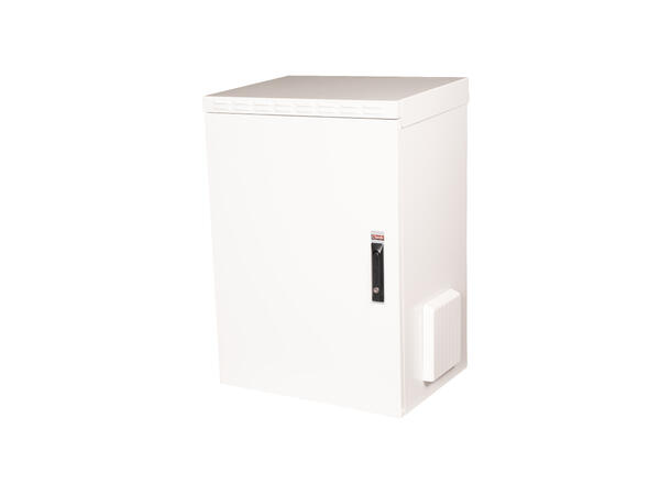Veggskap 9U 579x600x450mm IP55 Safebox, 100kg, Grå, utendørs 