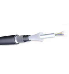 Fiberkabel SureLight OM4 G12 Armert (SWA), UV-res, FR-LSZH, Sort