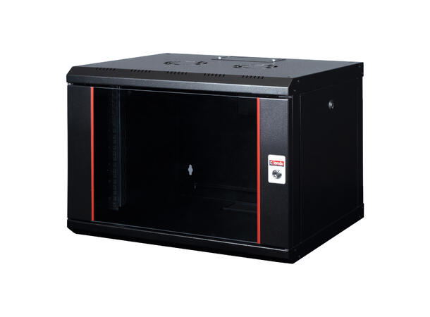 Veggskap 19" 7U 600x450x418mm Proline,100kg, sort 