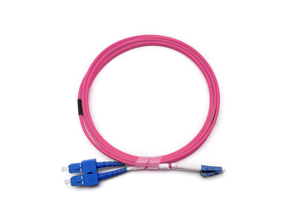 Jotec Patch Fiber OM4 LC-SC Duplex 9m Halogenfri, Magenta 