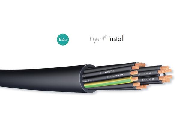 Kontrollkabel 9 x 2,5mm2, 300/500V LSZH Socapex, B2ca, 4BSeries, Sort 