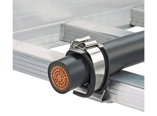 Pan-Steel® Cable Cleat,MS Strap,316L SS Single/Trefoil/Quad,498x19mm, pk à 25stk 