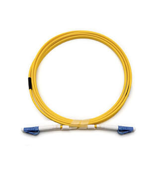 Patch Fiber OS2 LC-LC Duplex 2mm 10m Halogenfri, Gul