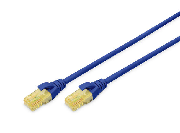 Patch kat6a U/UTP Blå 1,5m Digitus, Halogenfri 