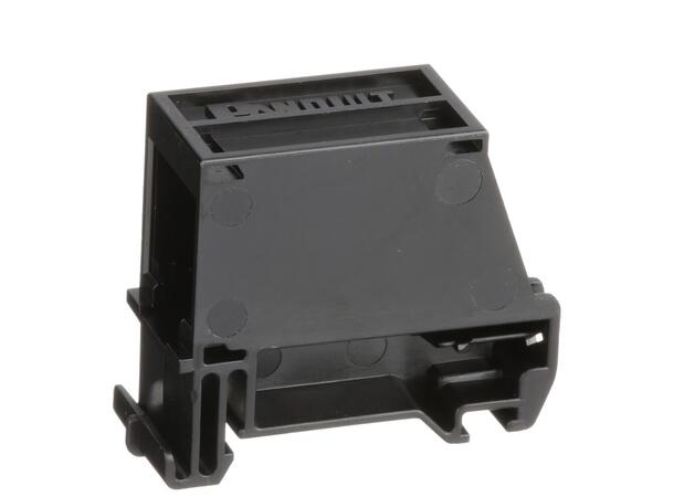 Uttak for 1 Mini-Com modul, DIN-mont Panduit, Sort for DIN-montering 