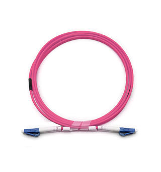 Jotec Patch Fiber OM4 LC-LC Duplex 1m Halogenfri, Magenta