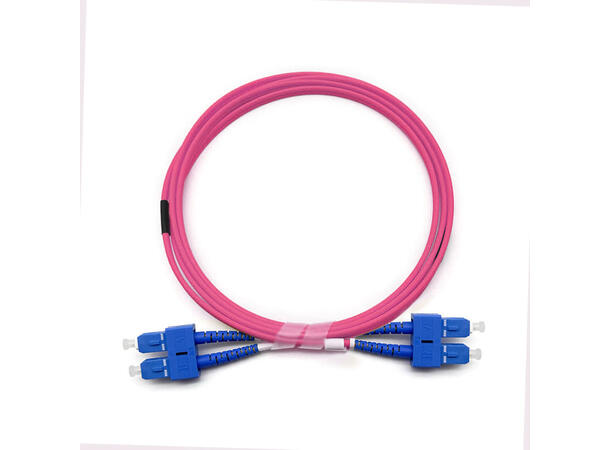 Jotec Patch Fiber OM4 SC-SC Duplex 11m Halogenfri, Magenta 