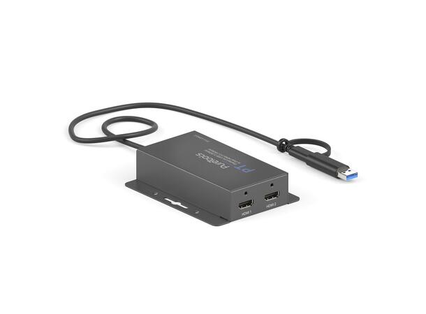 USB 3.2 Gen1 DisplayLink Converter PureTools - Dual Screen 4K 60Hz HDMI 