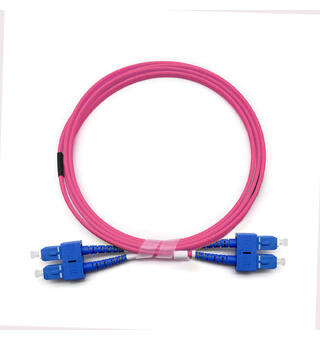 Jotec Patch Fiber OM4 SC-SC Duplex 2m Halogenfri, Magenta
