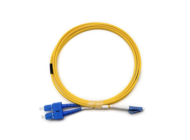 Jotec Patch Fiber OS2 LC-SC Duplex 12m Halogenfri, Gul, 2mm 