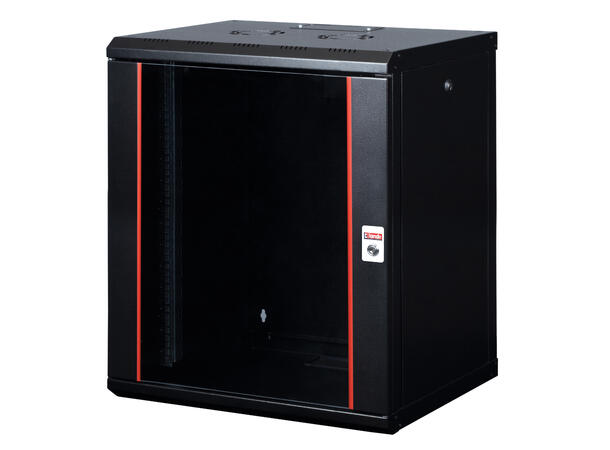 LANDE Veggskap 19" 16U 818x600x600mm Proline, 100kg, sort 