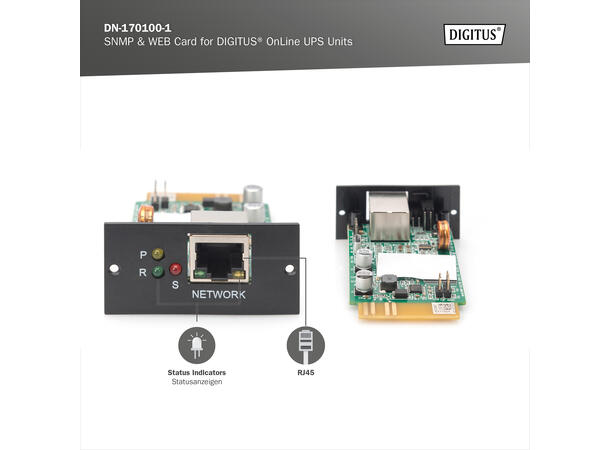 SNMP & WEB Card for DIGITUS® OnLine UPS 