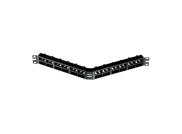 Patchepanel 48port vinklet HD skjermet 