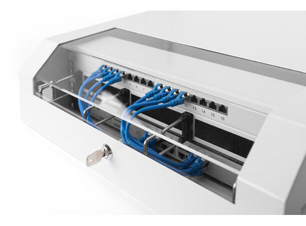 Wall mounting cabinet, SOHO, slim, Grey 156x525x475 mm 3U rotatable,2U fix 