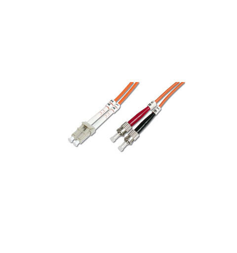 Patch Fiber OM1 LC/ST Halogenfri Orange Duplex 3mm