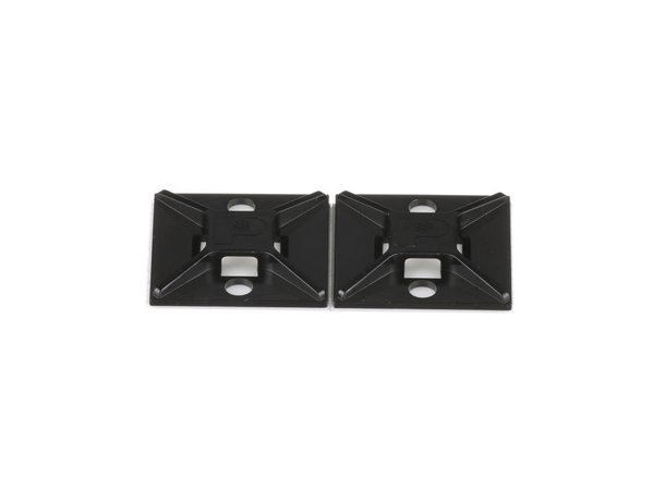 4-Way Adhesive Cable Tie Mount, pk a 100 Panduit, 4-Way Adhesive Backed, ABS, Blk 