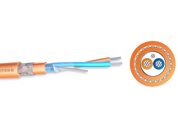 Foundation Fieldbus 1p AWG18/7 Type A LSZH, 600v, Armert, SHF-1, Oransje 