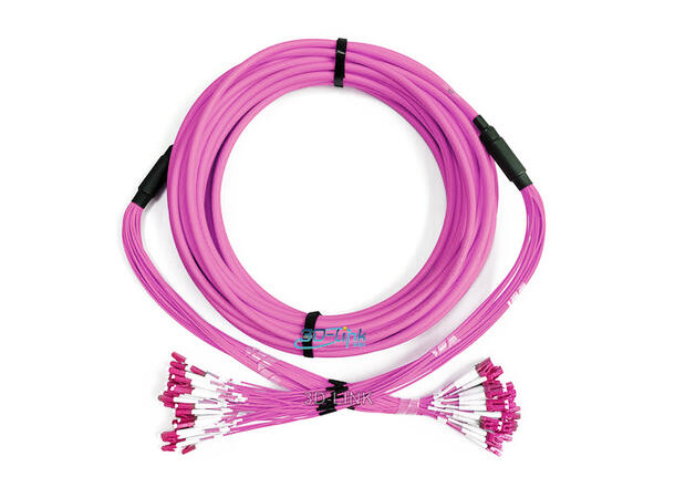 Ferdigterminert fiberkabel OM4 LC til LC For innendørs installasjon 