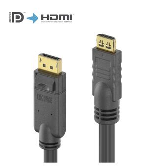 DisplayPort til HDMI kabel 4K PureLink, PureInstall Sort