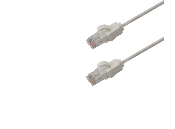 Jotec Patch Cat6A U/UTP Slim Hvit 2m 