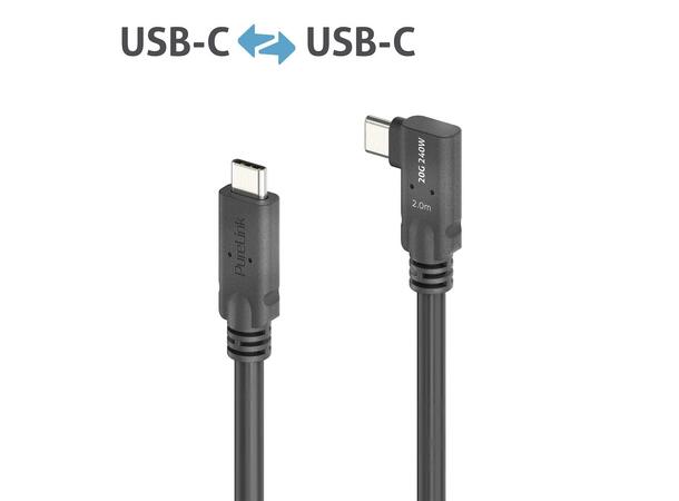 USB4 Coax X4 240W USB-C/USB-C 90° 2m PureLink, Gen2 passiv,20Gbps,left/right 
