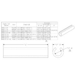 Merke hylse 3mm for duplex kabel, Hvit Innvendig Ø= 6,86mm, LabelCore, 100 pk