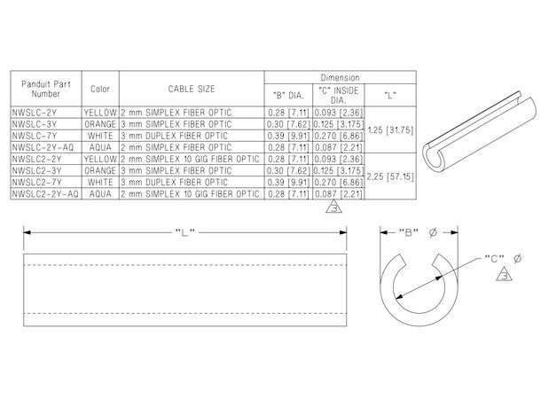 Merke hylse 3mm for duplex kabel, Hvit Innvendig Ø= 6,86mm, LabelCore, 100 pk 