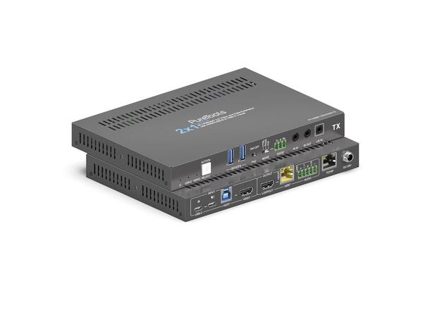 PureTools – 2x1 4K HDBaseT 3.0 KVM-sende HDMI 2.0 (4K 60Hz 4:4:4) over HDBaseT 