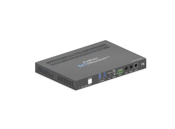 PureTools – 2x1 4K HDBaseT 3.0 KVM-sende HDMI 2.0 (4K 60Hz 4:4:4) over HDBaseT 