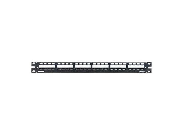 Patchepanel 19" for 24 Mini-Com moduler med holder