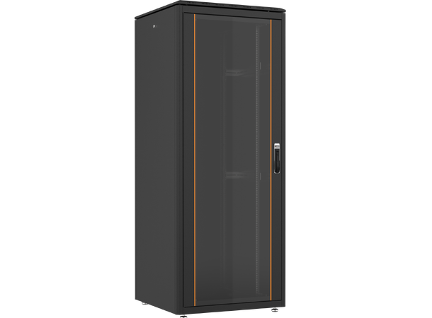 Ager Gulvskap 19" 42U 800x1000x2012mm m/glassdør Grå, 1000kg, inkl VCM 