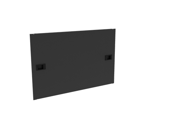 Blindpanel 6U 19" Verktøyfri m/ lås Ager, metall sort 