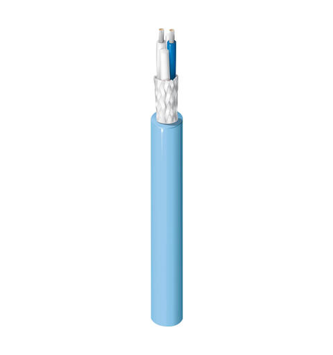 Twinaxkabel 1 par 77 Ohm, PFA Belden 81553, AWG24, lysblå, 305mT