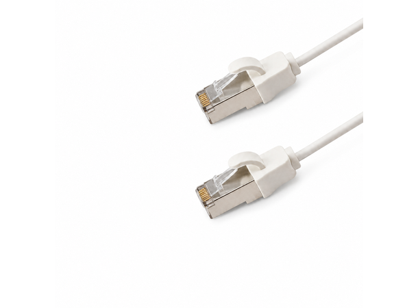 Jotec Patch Cat6A F/FTP Slim Hvit 0,2m 