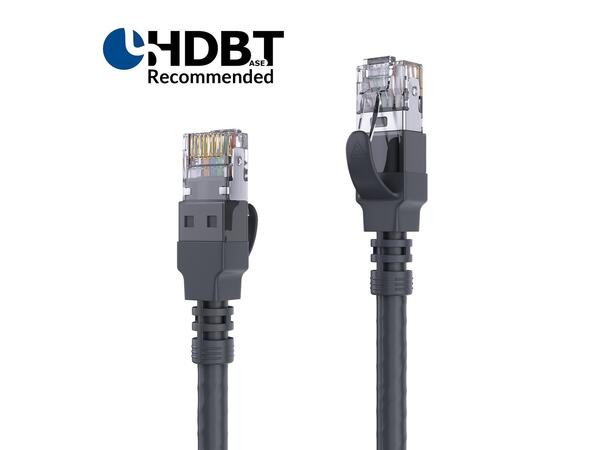 Kobberpatch Kat6a S/FTP HF 3m HDBaseT 2.0-sertifiserte premiumkabler 
