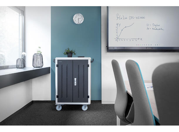 Ladeskap for inntil 30 enheter 15,6" Tilkobling med USB-C 