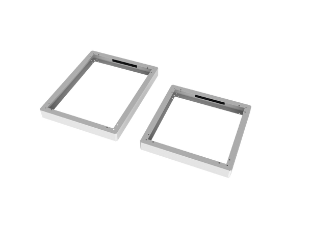Ager Frittstående sokkel, Dybde 600mm Helsveiset, H=100mm, B=600, Grå 