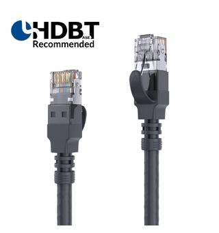 Kobberpatch Kat6a S/FTP HF 5m HDBaseT 2.0-sertifiserte premiumkabler