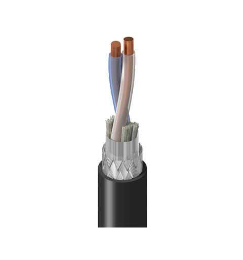 Twinaxkabel 1 par 124 Ohm, PVC Belden 9860, AWG16, Svart, 152mE