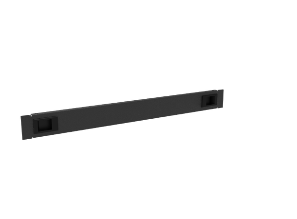 Blindpanel 1U 19" Verktøyfri m/ lås Ager, metall sort 