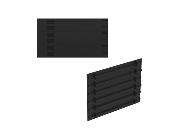 Blindpanel 6U sort 
