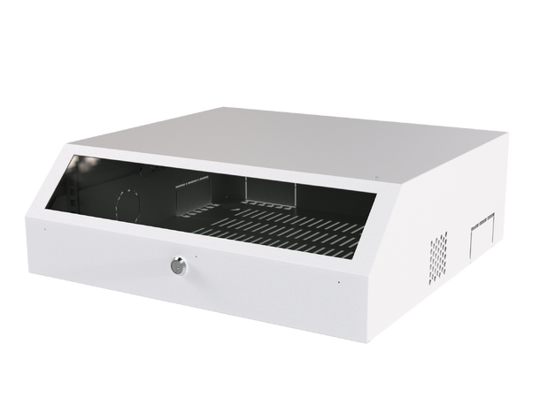 Ager Veggskap 7U (3+4U) 500x450x165mm Slimline ,40kg, Grå 